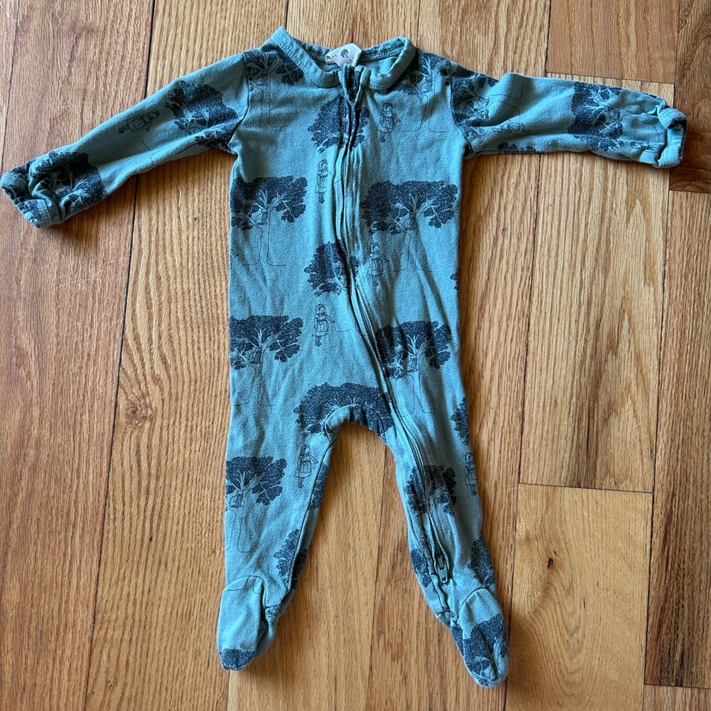 Kate Quinn Alice in Wonderland Footie in Eucalyptus
